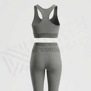 Vêtements de yoga pour femmes, ensembles de fitness, tenues de sport, vêtements de sport, soutien-gorge, leggings, vêtements de sport actifs, vêtements d'exercice athlétique - Product Image 2