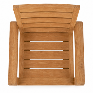 Chaise de jardin contemporaine de luxe en teck massif, confortable, avec larges accoudoirs, imperméable, durable, écologique, pour salon et resort - Product Image 4