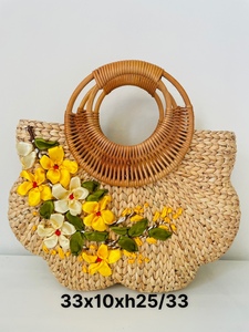Colección de Bolsos de Mano Abiertos de Verano para Mujer, Hechos a Mano con Jacinto de Agua Natural, Ecológicos, Capacidad de 1-1.9L, Dos Modelos - Product Image 5