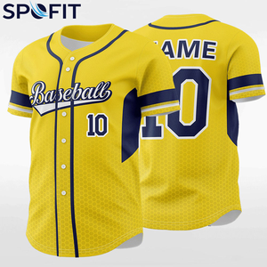Camiseta de Béisbol Personalizada para Hombre, Talla Grande, Cuello en V, con Botones, Sublimación Personalizada, Transpirable, 2026 - Product Image 5