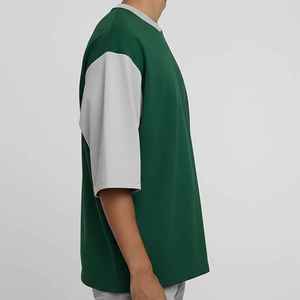 Camiseta Deportiva Personalizada OEM/ODM con Cuello Redondo, Bloques de Color, Estilo Hip Hop, Corte Holgado, para Hombre, Tallas Grandes, Ropa Urbana, Transpirable, 100% - Product Image 2