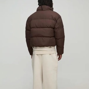 Blouson Bomber Homme à Capuche Coupe-Vent Imperméable Hiver Extérieur Col Rabattable Fermeture Éclair avec Position Logo Avant Personnalisable - Product Image 5