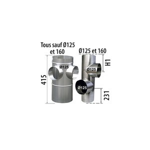3JW 862064 VIM COET Galva 500 1 branche T1 collecteur de sol # conduits et raccords - Product Image 3