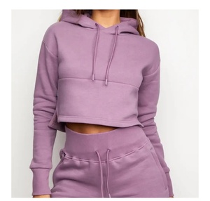 Sweat-shirt à capuche court en Polyester pour femmes, nouveau Style, décontracté, avec Logo imprimé personnalisé, de haute qualité, 2023 - Product Image 5