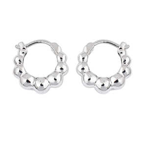 Boucles d'oreilles créoles bohèmes classiques en argent 925 pour femmes, bijoux tendance pour anniversaire, mariage, soirée et occasions spéciales - Product Image 1