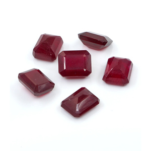 Rubis naturels de Bangkok, octogones calibrés 8x10mm, pierres précieuses de rubis naturelles facettées pour la fabrication de bijoux, prêtes à l'emploi - Product Image 1