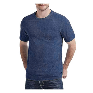 T-shirt de sport décontracté pour homme, coupe classique, avec poche poitrine, idéal pour l'été - Product Image 3