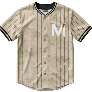 Camiseta de Béisbol Sublimada con Botones, Ligera y Resistente, para Clubes, Escuelas y Equipos Escolares, Venta al Por Mayor - Product Image 1