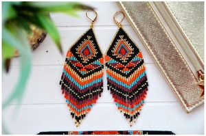 Pendientes de Cuentas de Vidrio, Pendientes de Cuentas Hipoalergénicos, Pendientes de Cuentas Amigables con la Piel, Venta al por Mayor de Fábrica Personalizada - Product Image 3