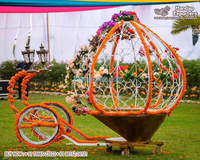 Chariot de Noël de luxe en métal et bois, design Cœur de Mariage Western, type Cendrillon, traîné par des chevaux, de haute qualité