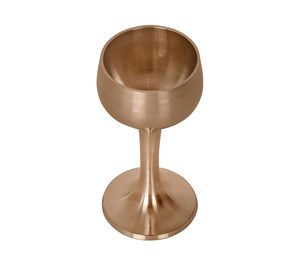 Copa de Vino de Acero Inoxidable, Color Oro Rosa, Vaso Metálico Resistente - Product Image 2