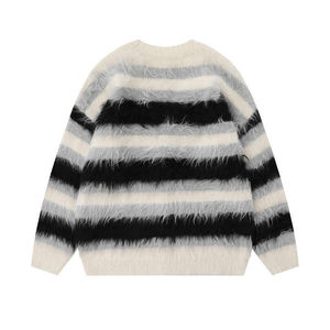 Pull personnalisé en mohair, cardigan pour homme, vêtements de luxe, pull moelleux à manches longues pour l'hiver, fabricant - Product Image 6