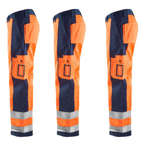 Men's High Quality 100% Cotton Reflective Safety <b>Cargo</b> <b>Work</b> <b>Pants</b> Protective Workwear Construction Workers Flat Outdoor Hiking - Product Image 5