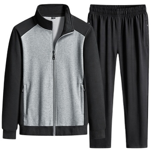 Survêtement streetwear personnalisé de haute qualité pour homme, ensemble assorti en coton épais avec fermeture éclair, pantalon de jogging, ensemble de survêtement pour homme - Product Image 1