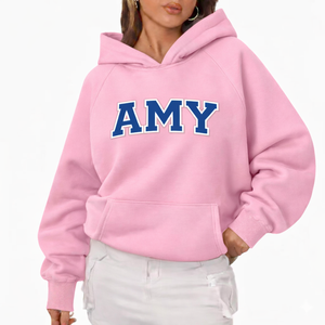 Sudadera Larga Oversize para Mujer, de Forro Polar para Invierno, Estilo Holgado, Ropa Urbana Informal, Sudadera Cálida de Mezcla de Algodón, Prenda Cómoda y a la Moda - Product Image 3