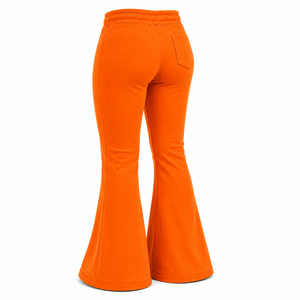 Wholesale Women Flare Sweatpants Viral Streetwear <b>Bell</b> Bottom Leg Pants Solid Color Modern Fashion Womens Flare Sweatpants - Product Image 5