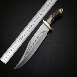 Cuchillo Bowie de Fantasía Hecho a Mano PASHA ENTERPRISES con Punta Recta, Mango de Asta de Ciervo, Acero Inoxidable, Táctico, para Caza, OEM - Product Image 6