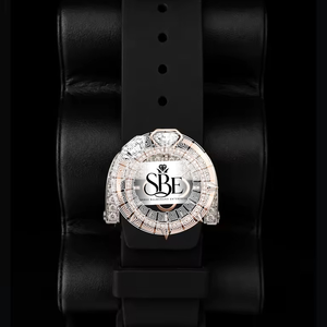 Montre de qualité supérieure en acier inoxydable avec saphir blanc glacé, mouvement ETA, résistante à l'eau, de qualité supérieure - Product Image 4