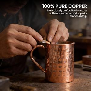 Stylish Copper Mule <b>Mug</b> Perfect for Moscow Mule Cold Coffee and Refreshing Drinks from Indian Manufacturer and Supplier - Product Image 5