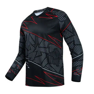 Maillots de motocross personnalisés en polyester, tailles et styles variés, vêtements de sport grande taille, impression par sublimation, combinaison de motocross respirante - Product Image 1