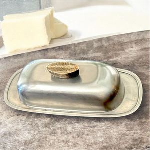 Elegant Antique Style Copper Butter Box Metal Butter Dish with Brass Handle Decorative Butter Storage <b>Tray</b> for Luxury Home Decor - Product Image 3
