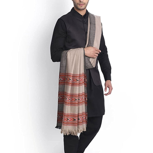 Écharpes en cachemire pur 100 % pour hommes, douces, imprimées sur mesure, châles d'hiver pour hommes, faible MOQ - Product Image 2