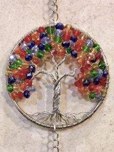 Venta al por mayor 7 Chakra Crystal Tree of Life Hanging Ornament Best Quality Gemstone Wall Car Hanger de Aameena Agate Stone Material - Product Image 2