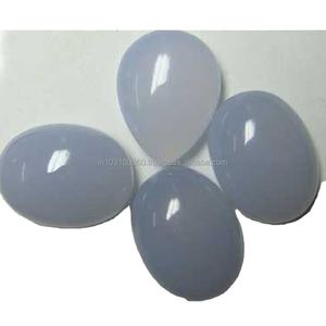 Venta caliente Calcedonia azul Oval cabujón de piedras preciosas 4X3MM 5X3MM 5X4mm personalizado de piedras preciosas sueltas alta calidad ovalada de Calcedonia azul - Product Image 2