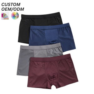 Calzoncillos Bóxer de Algodón para Hombre, Corte Medio, Transpirables, Ecológicos, Ajuste Suave, Logotipo Personalizado, Soporte OEM ODM para Marca Privada - Product Image 3