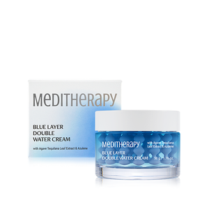 MEDITHERAPY Crème hydratante double couche bleue pour le visage, hydratation intense et apaisante pour tous types de peaux, 80 unités par boîte - Product Image 1