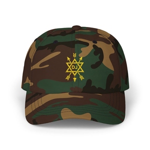 Casquette de baseball personnalisée pour DJ maçonnique, bleu marine, avec symbole brodé étoile à six branches et flèche dorée, couvre-chef franc-maçon - Product Image 3