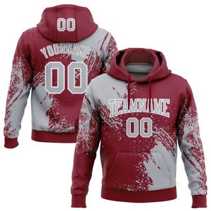 Sudadera con Capucha Personalizada para Hombre, con Estampado por Sublimación de Pinceladas, Nombre y Número, Ropa Deportiva, Poliéster, Corte Casual, Estilo Otoñal - Product Image 5
