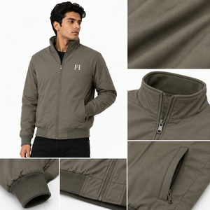 Chaquetas Bomber de Hombre al por Mayor con Cremallera Completa, Cuello Alto, Puños Acanalados, Chaqueta Cortavientos Ligera Casual, Ropa Exterior Personalizada OEM al por Mayor - Product Image 5