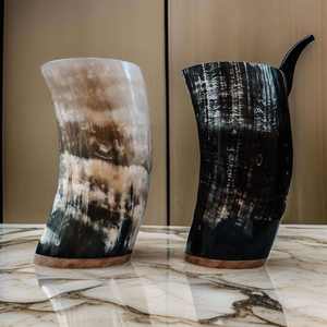 Vaso de Chupito Estilo Vikingo Premium, Hecho a Mano con Cuerno de Vaca Auténtico y Pulido, para Regalo de Navidad, Precio Bajo Disponible, AL AMLIK CRAFT - Product Image 3