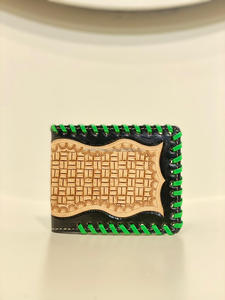 ผู้ขายที่ดีที่สุดทําด้วยมือคาวบอยของแท้หนังดอกไม้มือToolledกระเป๋าสตางค์ผู้ชายตะวันตกมือแกะสลักล่าสุดผู้ชายหรูหรากระเป๋าสตางค์ - Product Image 3