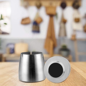 King-vajilla de cocina internacional, Cenicero redondo personalizado de acero inoxidable, decorativo, moderno, con tapa - Product Image 1