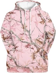 Men <b>Pink</b> Camo Patch Embroidered Hoodie Oversized Cotton Fleece Pullover Custom Logo Hoodies Sweatshirt For Men - Product Image 4