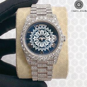 Montre de luxe pour homme en acier inoxydable Charm Jewells, cadran 40 mm, bracelet 20 cm, mouvement mécanique, étanche 10 bars, date automatique, fonction push - Product Image 1