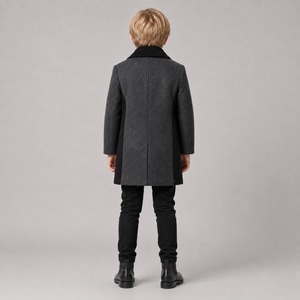 Fashionable Kids Woolen Trench Coat Warm Versatile Winter Outerwear All Occasions Breathable High Quality Kids Woolen Coat - Product Image 6
