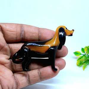 งานฝีมือแก้วมูราโน่เป่าด้วยมือรูปสุนัขดัชชุนด์ ของตกแต่งธีมสัตว์ - Product Image 6