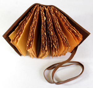 Carnet en cuir vintage personnalisé, bords naturels, pages vierges non lignées, cadeau idéal pour hommes, femmes, étudiants, carnet promotionnel - Product Image 5