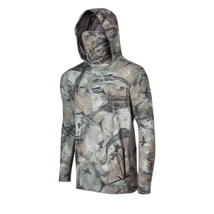 Chemises de pêche à manches longues pour hommes, protection UV, séchage rapide, logo personnalisé, imprimé par sublimation, sweat à capuche camouflage - Product Image 4