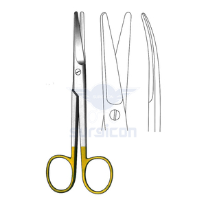 กรรไกร Mayo ขนาด 14.5 ซม. / 5-3/4 นิ้ว ปลายทู่โค้ง สีทอง TC สำหรับผ่าตัดและทางการแพทย์ ความแม่นยำสูง - Product Image 1