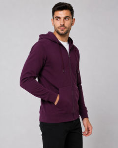 High Quality Thick Men Zipper Hoodie Cotton Blended Oversized Boxy Fit Cropped <b>Zip</b> <b>Up</b> Hoodie - Product Image 3