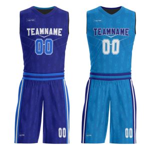 Conjunto de Uniforme de Baloncesto Sublimado Personalizado con Nombre del Equipo 00, Camiseta sin Mangas con Cuello en V y Pantalones Cortos de Malla, Ropa Deportiva que Absorbe la Humedad - Product Image 1