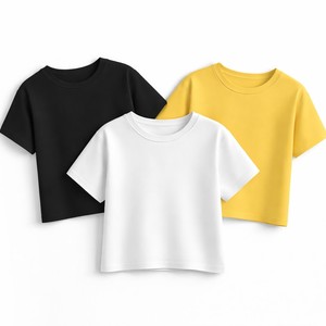 Camiseta Infantil al por Mayor con Logotipo Personalizado, 100% Algodón, Manga Corta, Lisa, para Niños, Verano, Cómoda, Informal - Product Image 1
