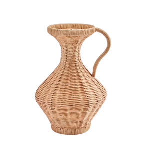 Vase à fleurs décoratif en rotin rustique, vase de table en rotin naturel, pots à fleurs, décoration vintage pour la maison et l'hôtel, en provenance du Vietnam - Product Image 4