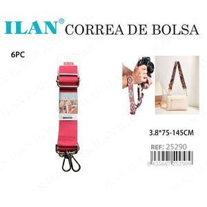 Tracolla ILAN 3,8 cm 75-145 cm, Spessa, Rosso Brillante, per Fotocamera e Borsa - Product Image 3