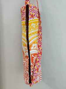 Bolsa de Yoga Tribal con Diseño Mandala Amarillo de Verano, Hecha a Mano en India con Tela de Algodón, Regalo para Amantes del Yoga - Product Image 5