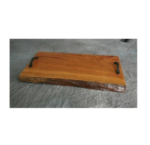 Plateaux de service et de rangement pour fruits en bois de luxe 100% naturel, avec poignées, classiques, faits à la main, à un seul niveau, pour le rangement des aliments - Product Image 1